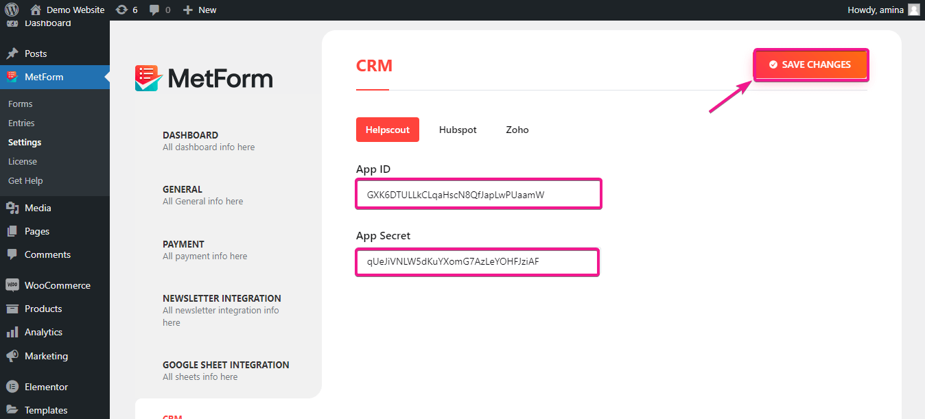 How to integrate Helpscout with MetForm