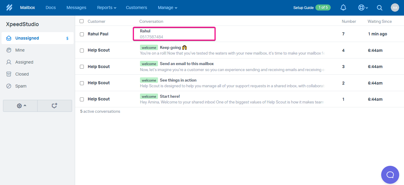 Manage email through Helpscout