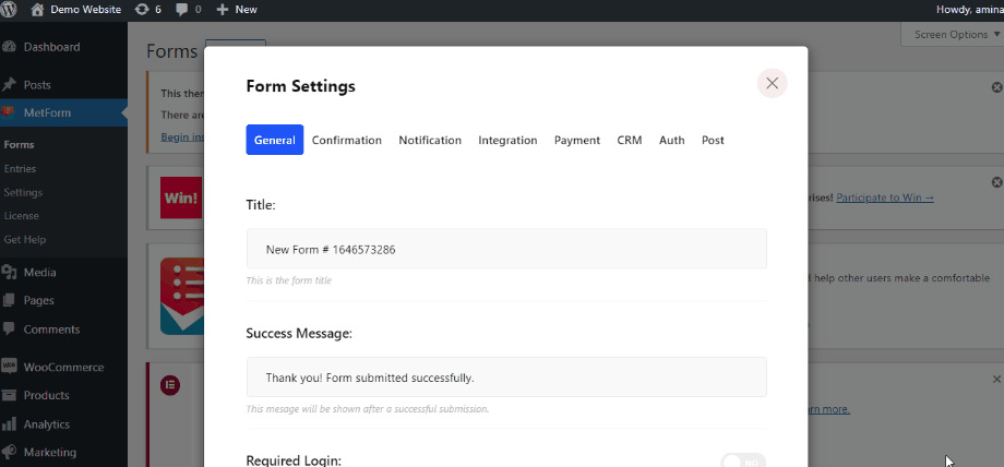 Add and edit google map location with MetForm