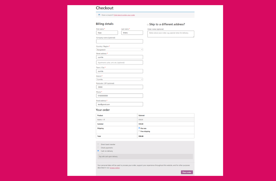 What is WooCommerce checkout page WooCommerce custom checkout field 
