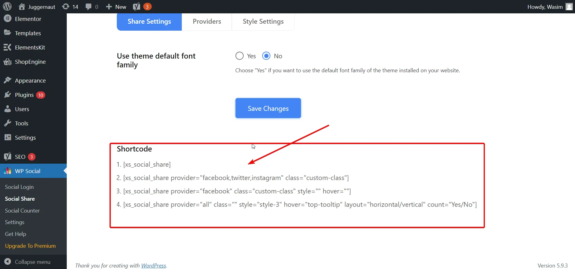 Come aggiungere pulsanti di condivisione social al sito WordPress - Wpmet, image size:1895x886