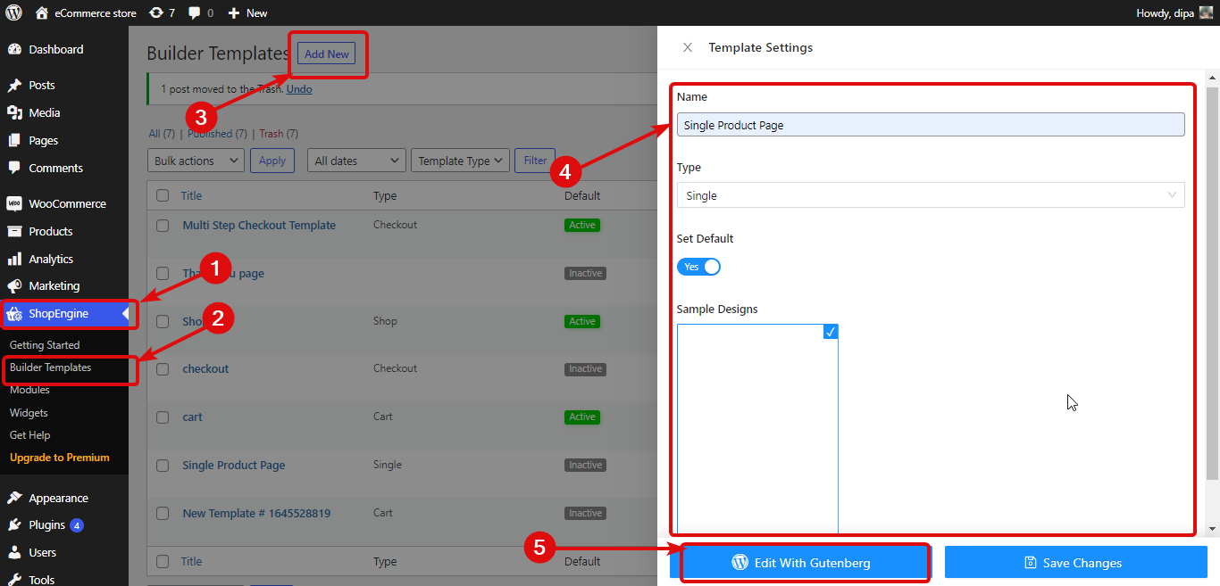 crear plantilla WooCommerce