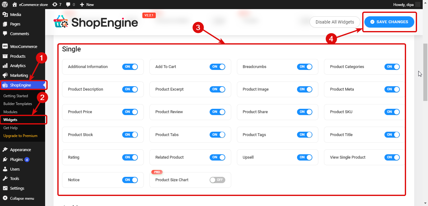 Plantilla ShopEngine Gutenberg