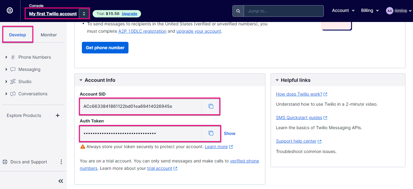 Twilio integration with MetForm