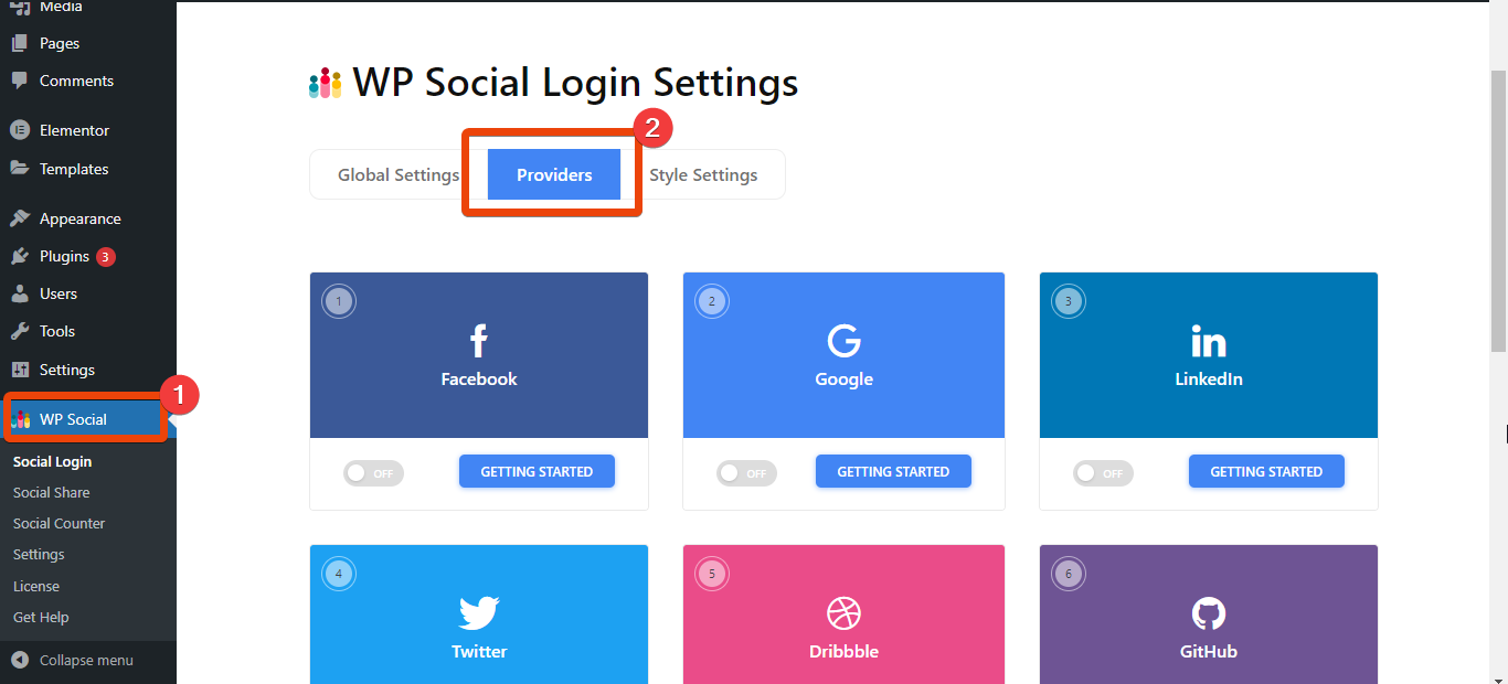 FaceBook Login  ВКонтакте