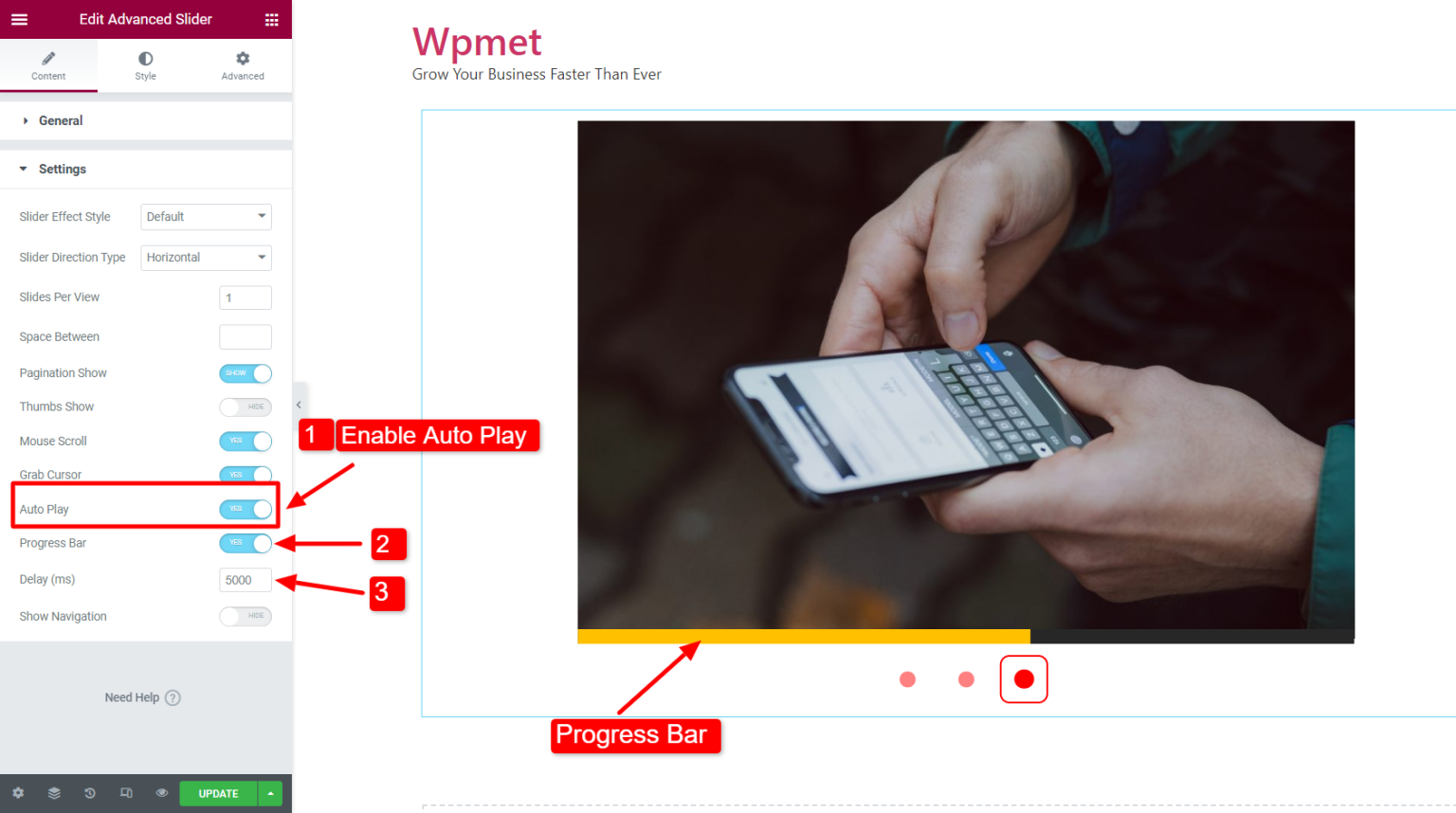 How to add Advanced Slider in Elementor using ElementsKit