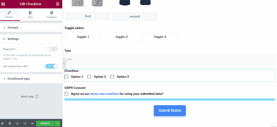 How to add auto-populate field to a checkbox with MetForm