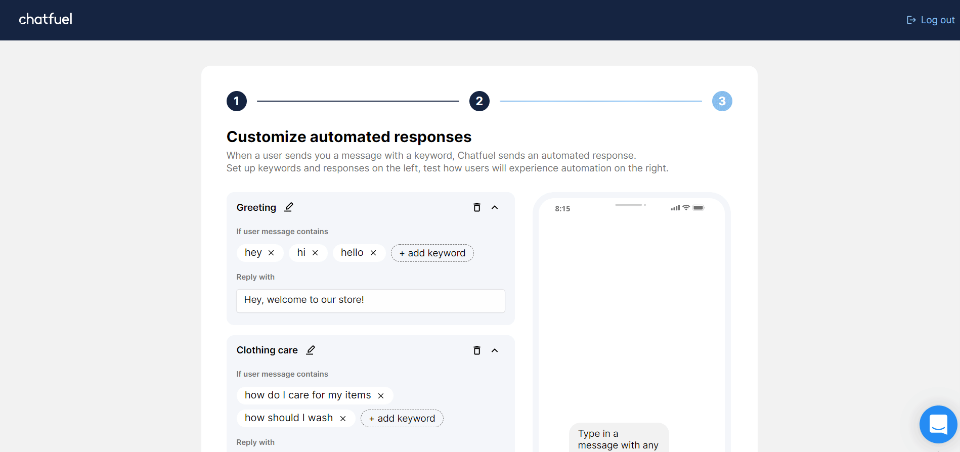 Customize automated responses