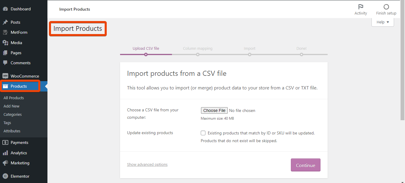 import shopify products in WooCommerce
