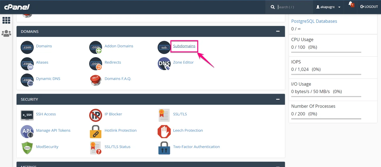 Como configurar um site de teste usando cPanel