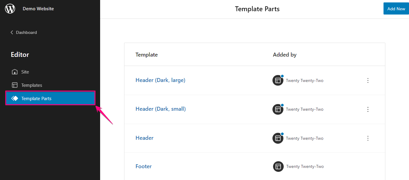 Edit templates with FSE