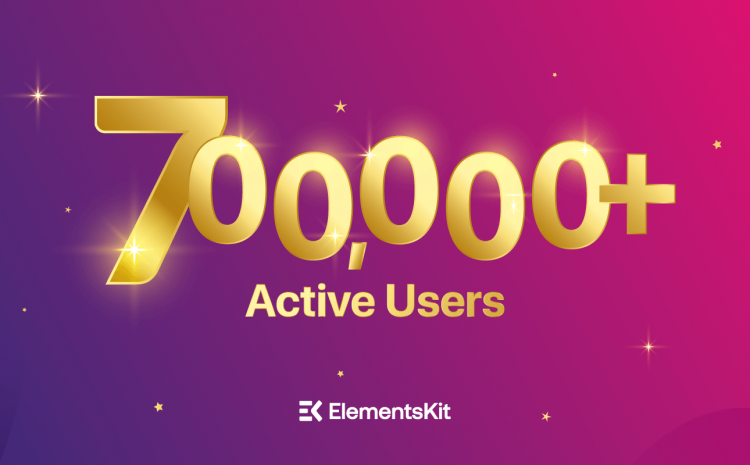 ElementsKit Elementor-tillägget träffar 700 000 användare