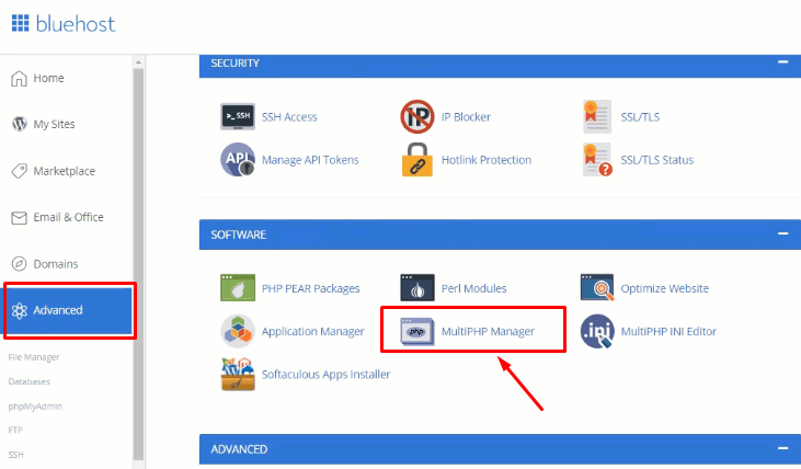 How to update PHP version in WordPress using Bluehost