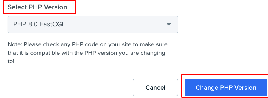 How to update the PHP version in WordPress using Dreamhost