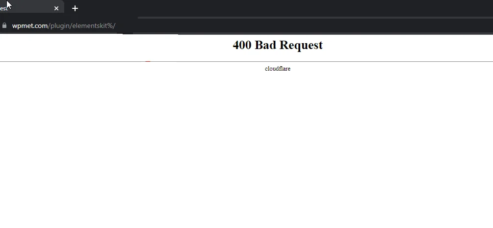 400 bad request WordPress | Elementor 400 error bad request