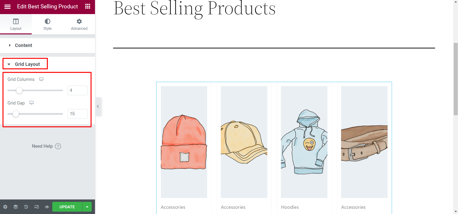 Using a best selling product widget will ease the process to display your best products to the customers. 