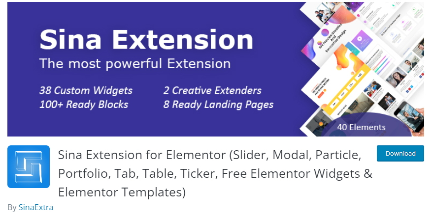 Sina Extension Elementor Addons - Best Lottie animation plugin in WordPress