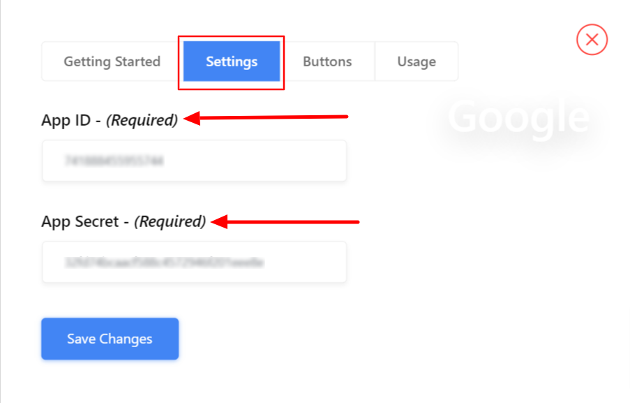 Google  client ID and client Secret key