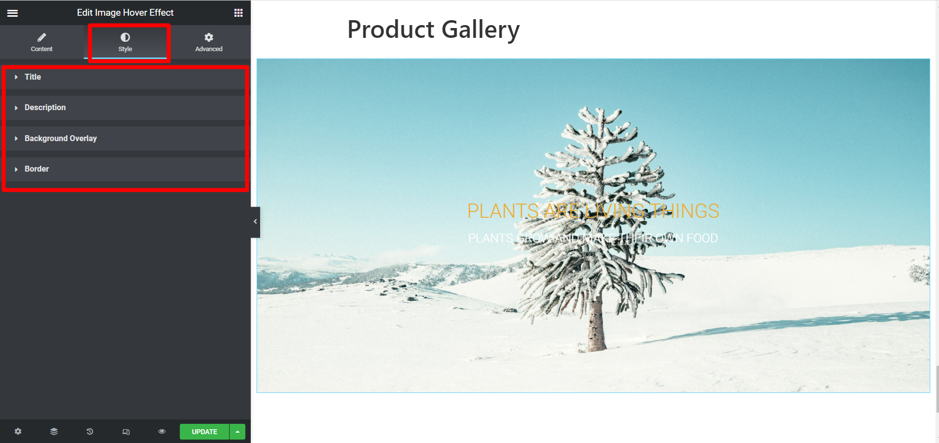 ElementsKit image hover effect is the best widget to design your gallery images.