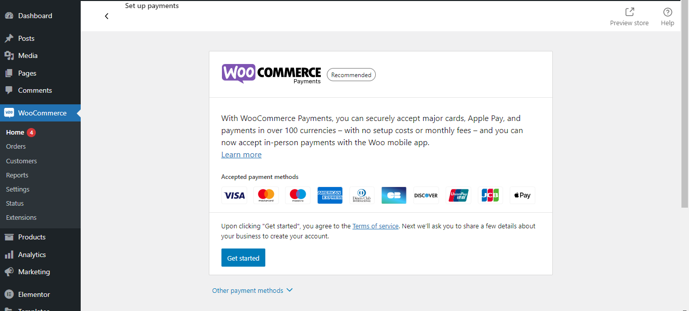how to integrate WooCommerce payment
