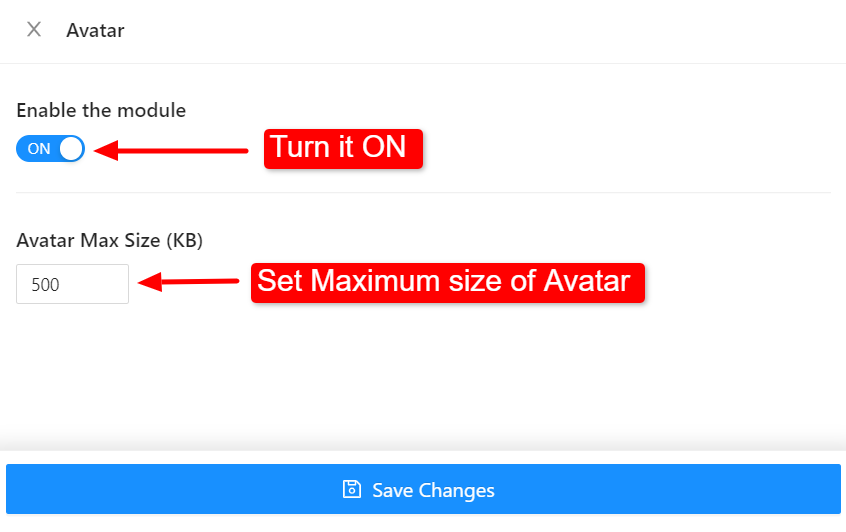 Configure Avatar module - ShopEngine