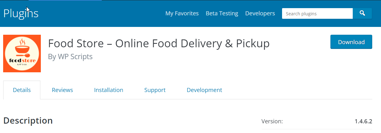 Food store- one of the best WordPress restaurant plugins