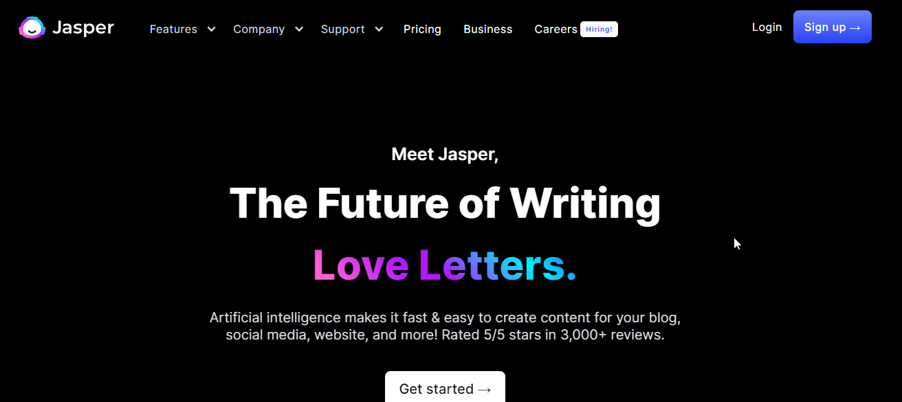 Ferramenta geradora de descrição de produto Jasper Ai