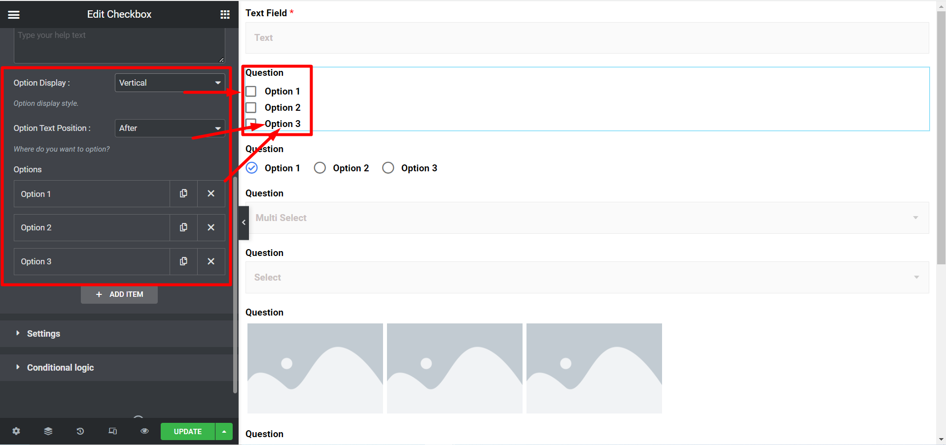 MetForm quiz feature is full of customization options.