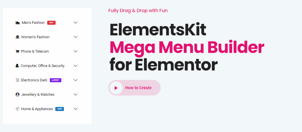ElementsKit Best Elementor Addon - Mega Menu Builder