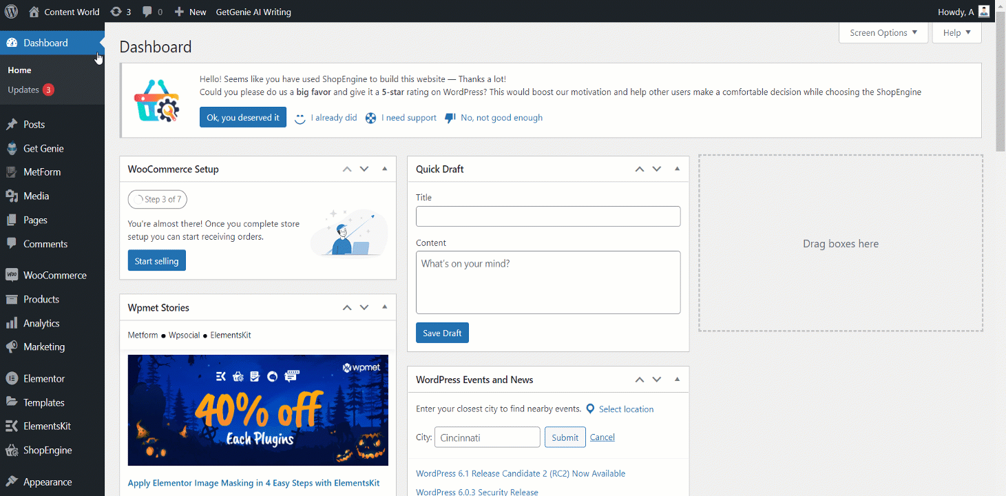 Popup window of MetForm