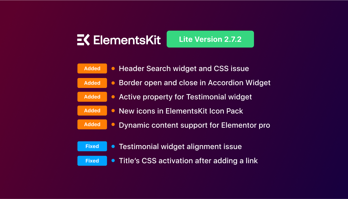 ElementsKit Best Elementor Addon - ElementsKit Lite Update
