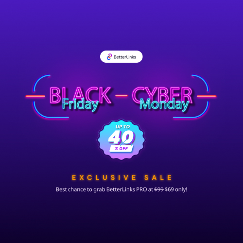 Banner di vendita del Black Friday con il 75% di sconto per il modello di