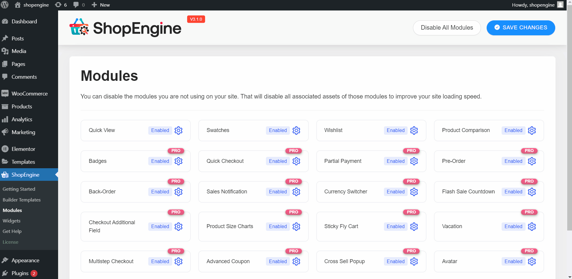 hur man aktiverar delbetalning i ShopEngine