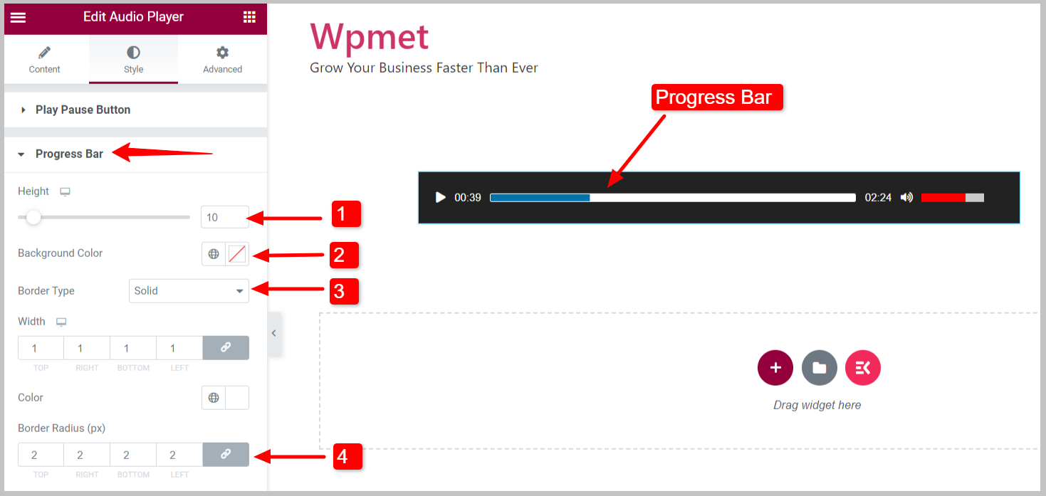 Personaliza la barra de progreso del reproductor de audio de WordPress