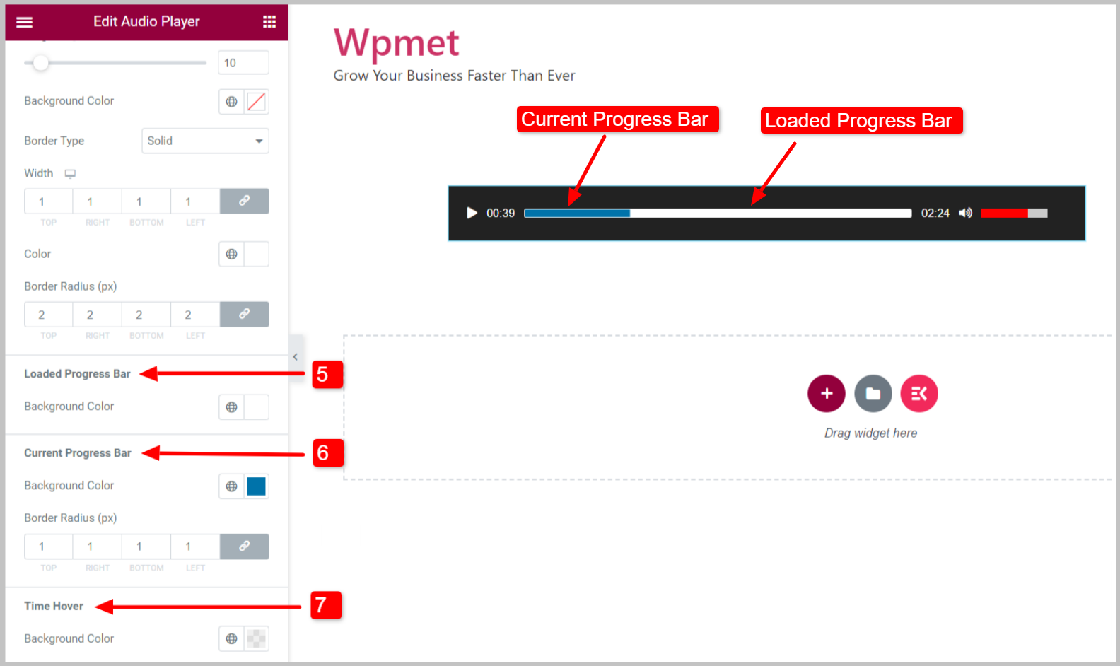 Customize current Progress bar of WordPress audio player