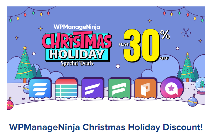 WP Manger Ninja - WordPress deals - holiday deals - new year deals - WordPress holiday deal