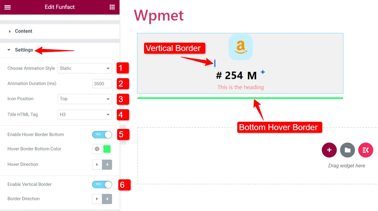 Configure the settings for the Funfact widget