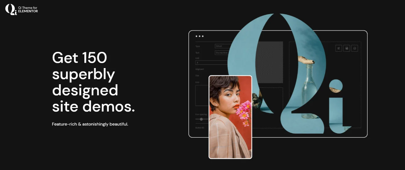 Qi Theme is a Elementor compatible theme for portfolio
