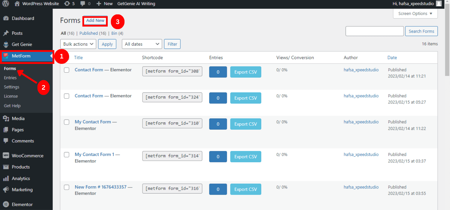 creating feedback forms