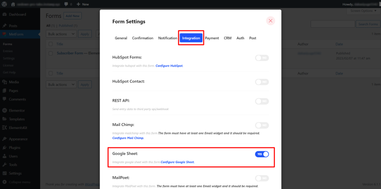 Connect WordPress Forms To Google Sheets - Wpmet