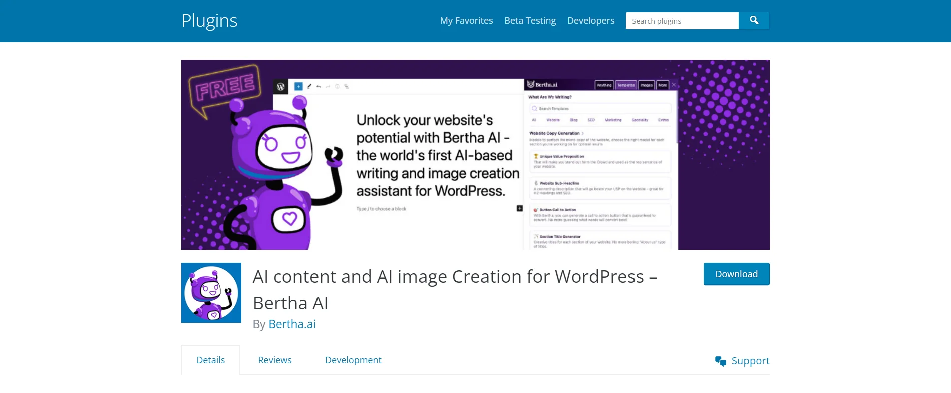 Bertha AI content generator