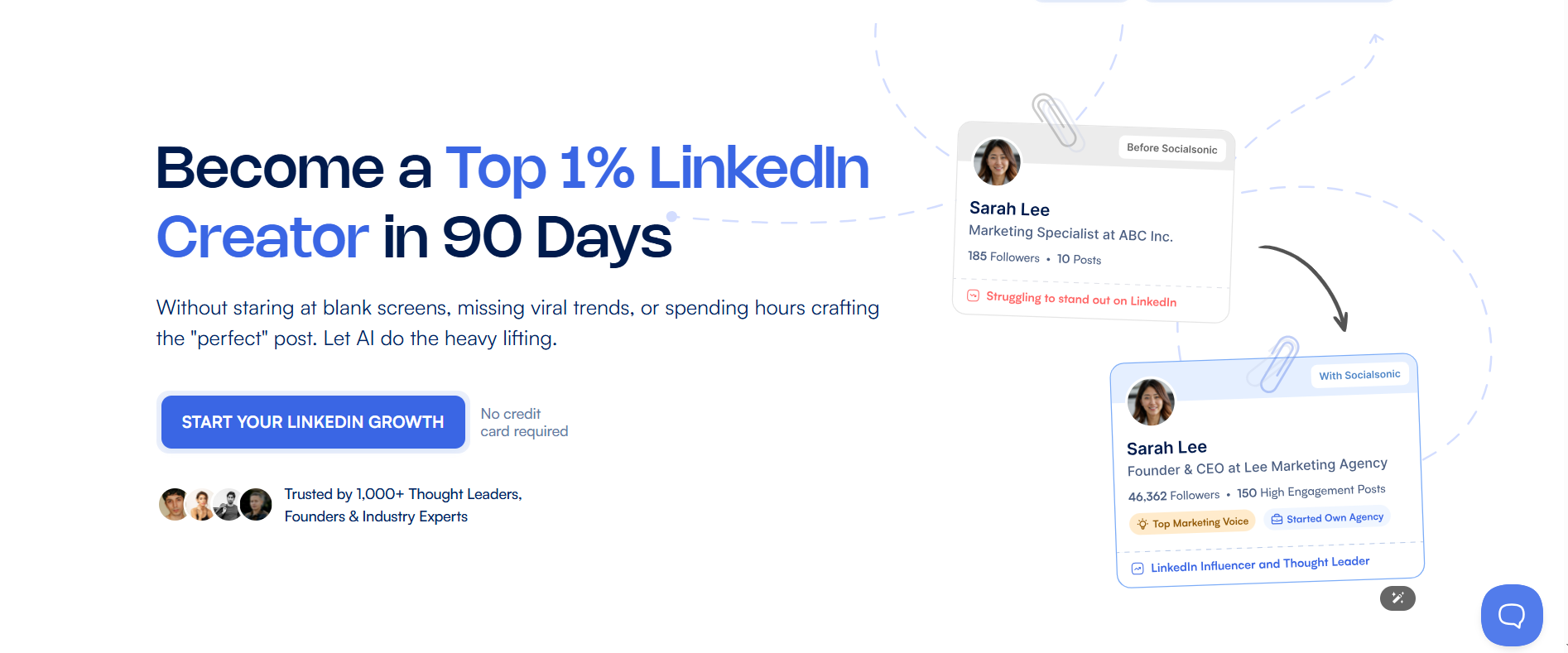 Generatore di intelligenza artificiale di LinkedIn Writesonic