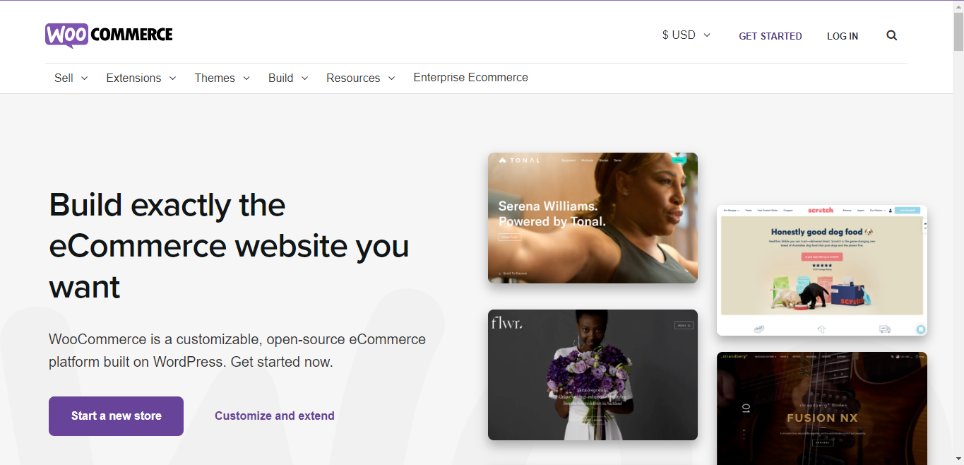 WooCommerce para tienda de merchandising online.