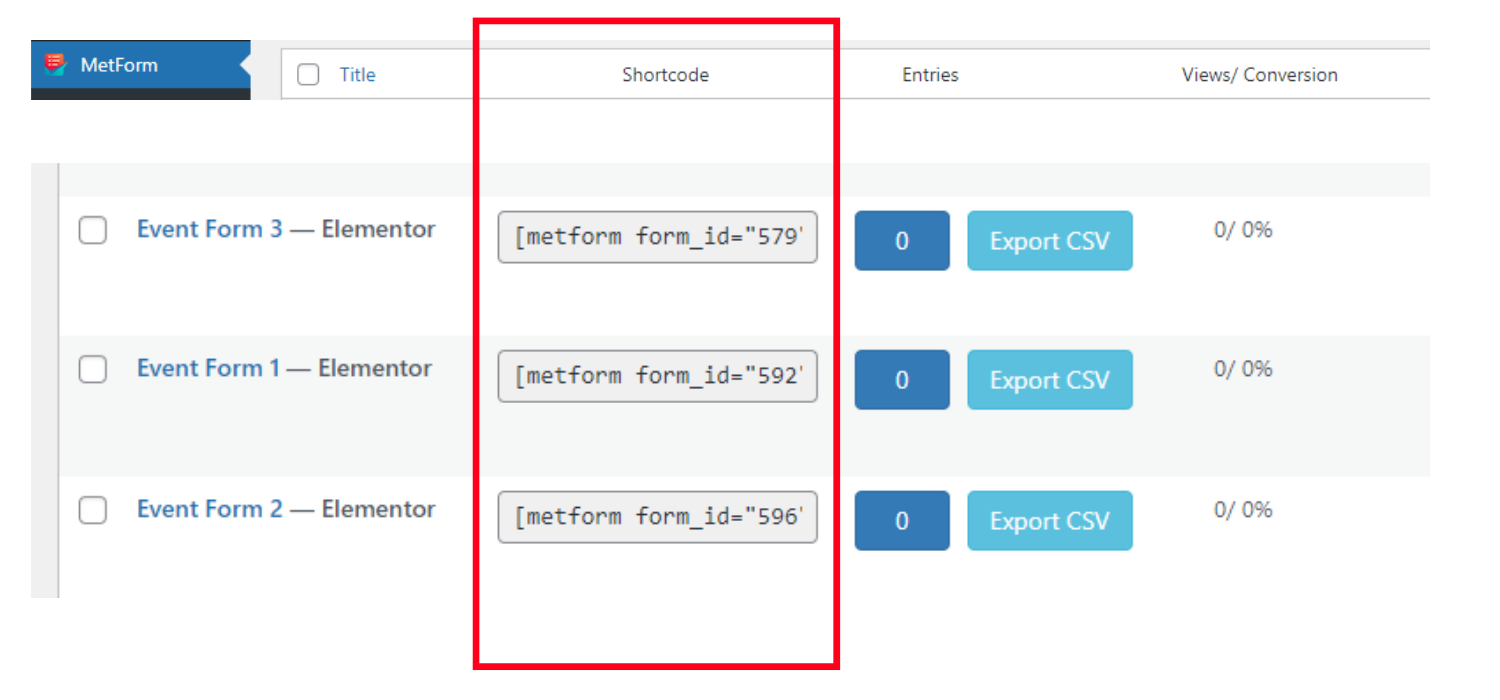 Copy & Paste the Shortcode 