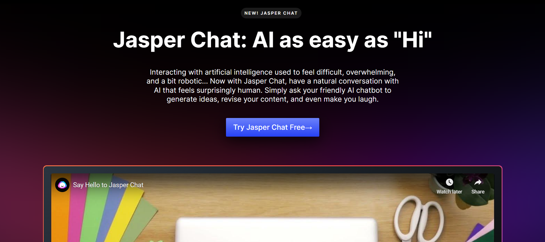  Jasper Chat is a quality Ai chatbot online