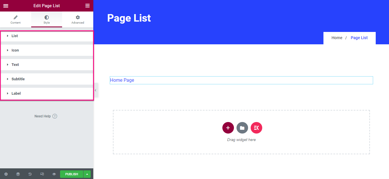 Customize page list in WordPress