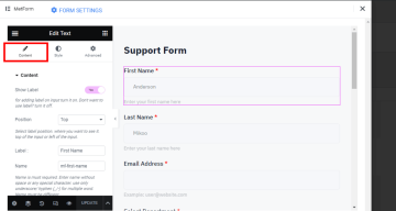 How to Create Support Form using MetForm