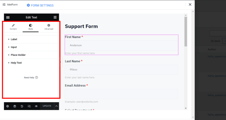 How to Create Support Form using MetForm