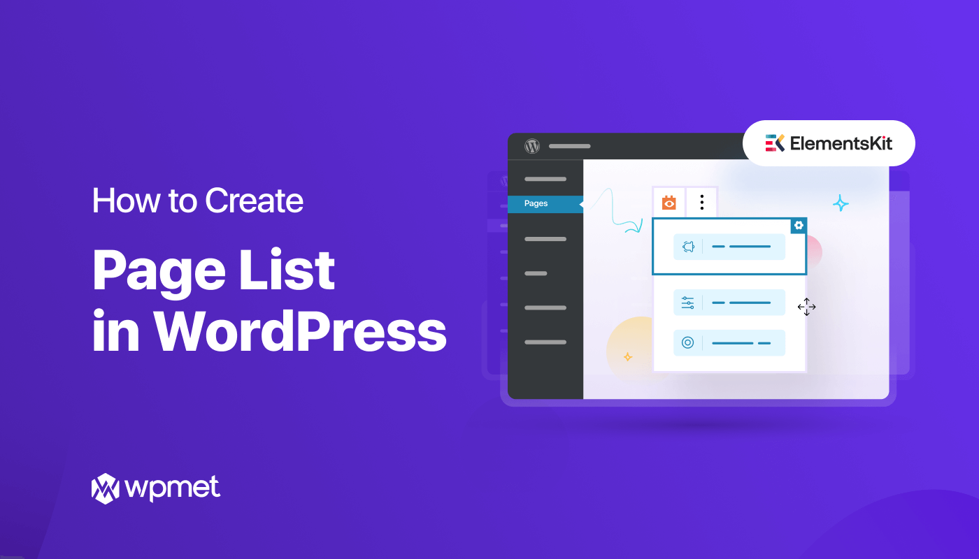 How to create page list in WordPress using ElementsKit