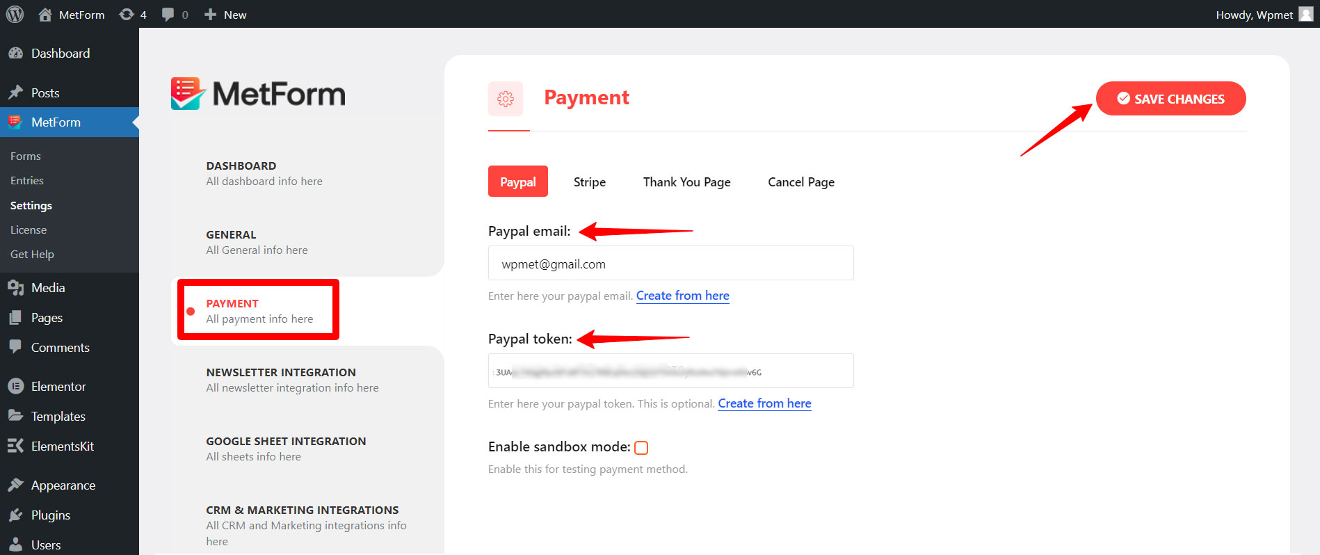 Configurer PayPal dans WordPress